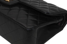 Load image into Gallery viewer, 極美品 CHANEL シャネル マトラッセ 25cm Wフラップ チェーンショルダーバッグ 15番台 ラムスキン ブラック ゴールド金具 中古 4b012063
