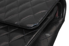 Load image into Gallery viewer, 極美品 CHANEL シャネル マトラッセ 25cm Wフラップ チェーンショルダーバッグ 15番台 ラムスキン ブラック ゴールド金具 中古 4b012063