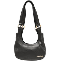 新品未使用 CHROME HEARTS クロムハーツ HOBO スクロール ショルダーバッグ ブラック レザー 中古 4b012068