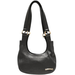 新品未使用 CHROME HEARTS クロムハーツ HOBO スクロール ショルダーバッグ ブラック レザー 中古 4b012068