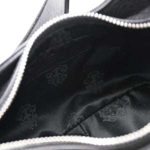 新品未使用 CHROME HEARTS クロムハーツ HOBO スクロール ショルダーバッグ ブラック レザー 中古 4b012068