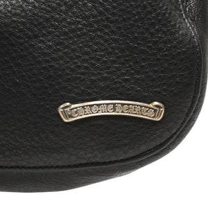 新品未使用 CHROME HEARTS クロムハーツ HOBO スクロール ショルダーバッグ ブラック レザー 中古 4b012068