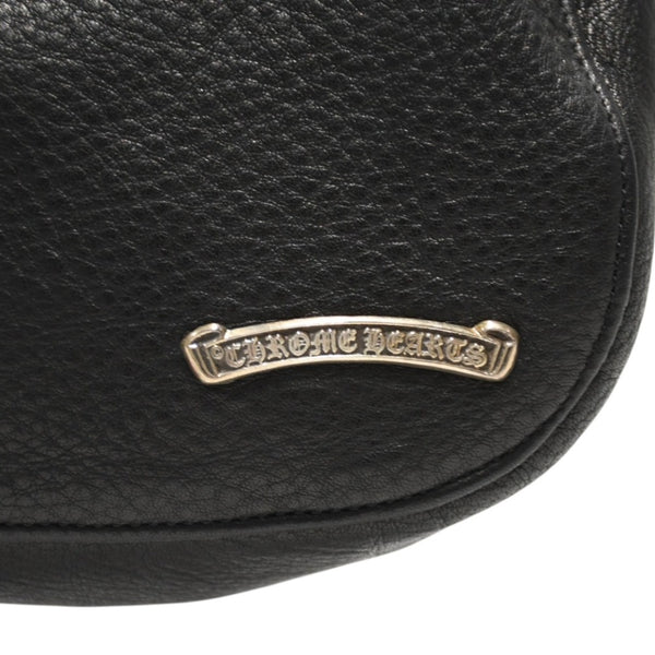 新品未使用 CHROME HEARTS クロムハーツ HOBO スクロール ショルダーバッグ ブラック レザー 中古 4b012068