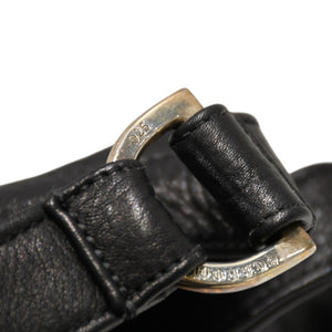 新品未使用 CHROME HEARTS クロムハーツ HOBO スクロール ショルダーバッグ ブラック レザー 中古 4b012068