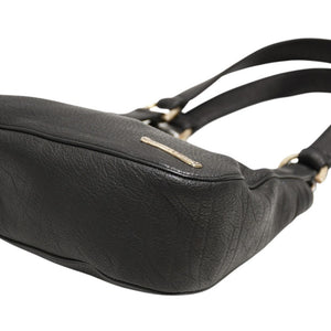 新品未使用 CHROME HEARTS クロムハーツ HOBO スクロール ショルダーバッグ ブラック レザー 中古 4b012068