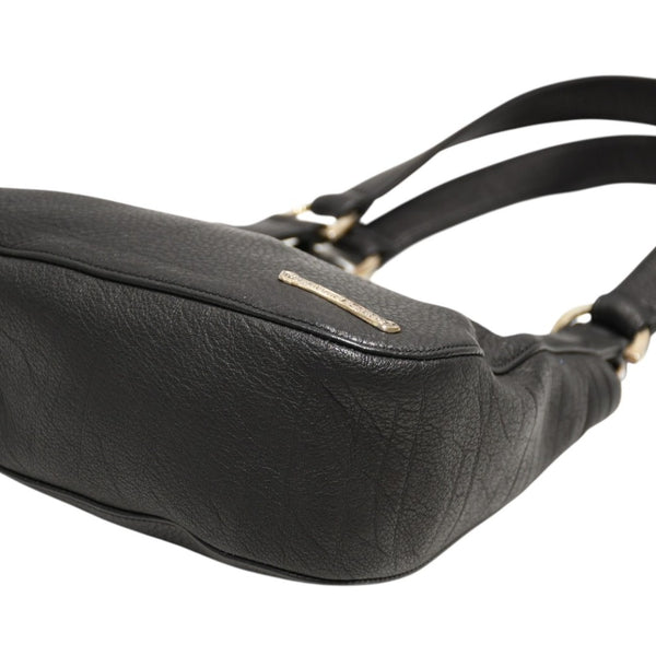 新品未使用 CHROME HEARTS クロムハーツ HOBO スクロール ショルダーバッグ ブラック レザー 中古 4b012068
