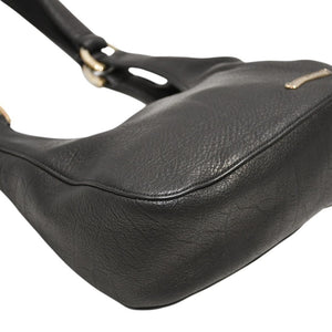 新品未使用 CHROME HEARTS クロムハーツ HOBO スクロール ショルダーバッグ ブラック レザー 中古 4b012068