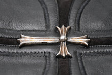 Load image into Gallery viewer, 極美品 CHROME HEARTS クロムハーツ ラージクロス レザーベスト サイズXL クロスボールボタン ブラック 中古 4b012072