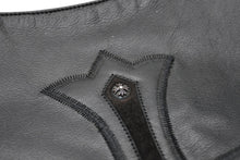 Load image into Gallery viewer, 極美品 CHROME HEARTS クロムハーツ ラージクロス レザーベスト サイズXL クロスボールボタン ブラック 中古 4b012072