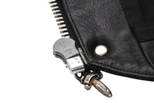 Load image into Gallery viewer, 極美品 CHROME HEARTS クロムハーツ ラージクロス レザーベスト サイズXL クロスボールボタン ブラック 中古 4b012072