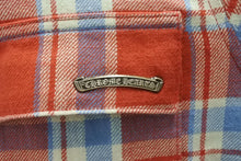 Load image into Gallery viewer, 極美品 CHROME HEARTS クロムハーツ WORKN JNKYD PLD シャツジャケット サイズL クロスボールボタン チェック柄 中古 4b012073