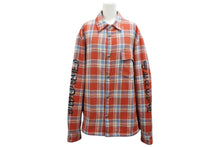 Load image into Gallery viewer, 極美品 CHROME HEARTS クロムハーツ WORKN JNKYD PLD シャツジャケット サイズL クロスボールボタン チェック柄 中古 4b012073