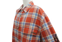 Load image into Gallery viewer, 極美品 CHROME HEARTS クロムハーツ WORKN JNKYD PLD シャツジャケット サイズL クロスボールボタン チェック柄 中古 4b012073