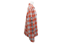Load image into Gallery viewer, 極美品 CHROME HEARTS クロムハーツ WORKN JNKYD PLD シャツジャケット サイズL クロスボールボタン チェック柄 中古 4b012073