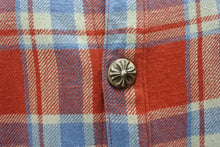 Load image into Gallery viewer, 極美品 CHROME HEARTS クロムハーツ WORKN JNKYD PLD シャツジャケット サイズL クロスボールボタン チェック柄 中古 4b012073