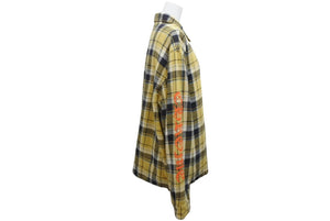 CHROME HEARTS クロムハーツ WORKN JNKYD PLD シャツジャケット サイズM クロスボールボタン チェック柄 美品 中古 4b012074