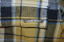 Load image into Gallery viewer, CHROME HEARTS クロムハーツ WORKN JNKYD PLD シャツジャケット サイズM クロスボールボタン チェック柄 美品 中古 4b012074