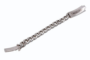 極美品 CHROME HEARTS クロムハーツ ID FLORAL CRS フローラルクロス IDブレスレット 重量約121.4g クラシックチェーン 13リンク 中古 4b012077
