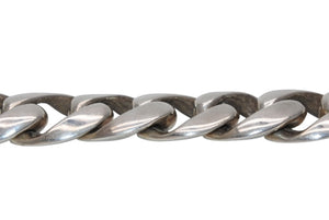 極美品 CHROME HEARTS クロムハーツ ID FLORAL CRS フローラルクロス IDブレスレット 重量約121.4g クラシックチェーン 13リンク 中古 4b012077