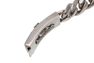極美品 CHROME HEARTS クロムハーツ ID FLORAL CRS フローラルクロス IDブレスレット 重量約121.4g クラシックチェーン 13リンク 中古 4b012077