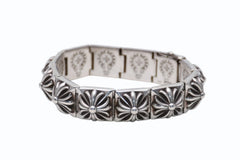 CHROME HEARTS クロムハーツ PYRAMID PLS LNK ピラミッドプラスリンク ブレスレット 重量約115.8g シルバ−925 11リンク 美品 中古 4b012078