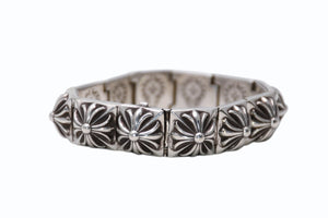 CHROME HEARTS クロムハーツ PYRAMID PLS LNK ピラミッドプラスリンク ブレスレット 重量約115.8g シルバ−925 11リンク 美品 中古 4b012078