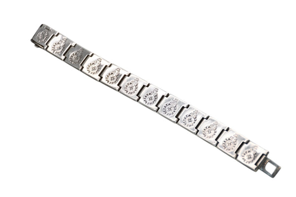 CHROME HEARTS クロムハーツ PYRAMID PLS LNK ピラミッドプラスリンク ブレスレット 重量約115.8g シルバ−925 11リンク 美品 中古 4b012078