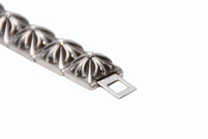 CHROME HEARTS クロムハーツ PYRAMID PLS LNK ピラミッドプラスリンク ブレスレット 重量約115.8g シルバ−925 11リンク 美品 中古 4b012078