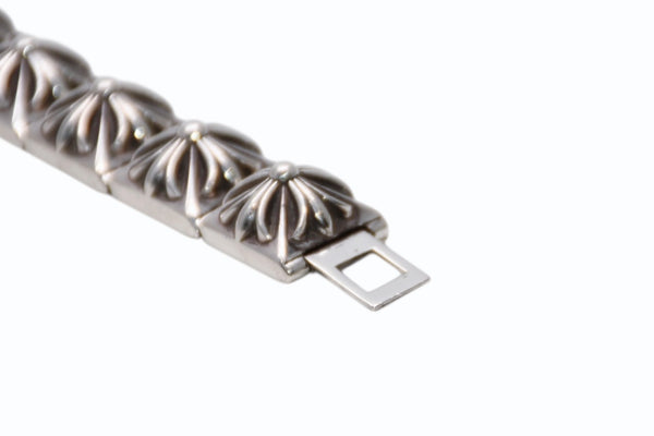 CHROME HEARTS クロムハーツ PYRAMID PLS LNK ピラミッドプラスリンク ブレスレット 重量約115.8g シルバ−925 11リンク 美品 中古 4b012078