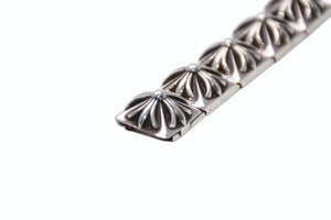 CHROME HEARTS クロムハーツ PYRAMID PLS LNK ピラミッドプラスリンク ブレスレット 重量約115.8g シルバ−925 11リンク 美品 中古 4b012078