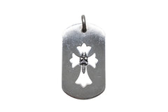 CHROME HEARTS クロムハーツ D TAG LRG CROSS DAGG カットアウトクロス ダガー ラージドッグタグ 重量約18.3g シルバー925 美品 中古 4b012079