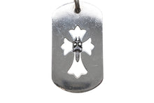 Load image into Gallery viewer, CHROME HEARTS クロムハーツ D TAG LRG CROSS DAGG カットアウトクロス ダガー ラージドッグタグ 重量約18.3g シルバー925 美品 中古 4b012079