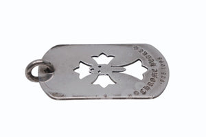 CHROME HEARTS クロムハーツ D TAG LRG CROSS DAGG カットアウトクロス ダガー ラージドッグタグ 重量約18.3g シルバー925 美品 中古 4b012079