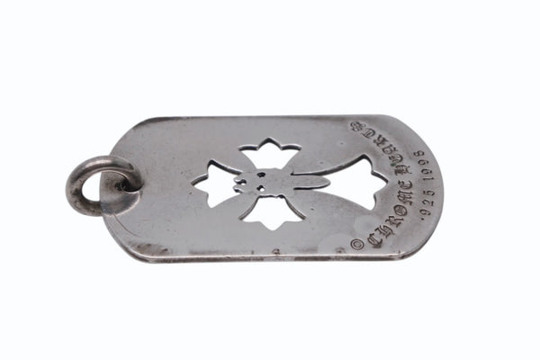CHROME HEARTS クロムハーツ D TAG LRG CROSS DAGG カットアウトクロス ダガー ラージドッグタグ 重量約18.3g シルバー925 美品 中古 4b012079