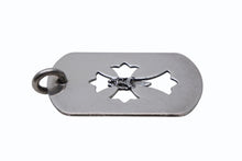 Load image into Gallery viewer, CHROME HEARTS クロムハーツ D TAG LRG CROSS DAGG カットアウトクロス ダガー ラージドッグタグ 重量約18.3g シルバー925 美品 中古 4b012079