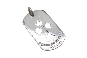 CHROME HEARTS クロムハーツ D TAG LRG CROSS DAGG カットアウトクロス ダガー ラージドッグタグ 重量約18.3g シルバー925 美品 中古 4b012079