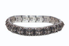 CHROME HEARTS クロムハーツ PYRAMID PLS LNK 3/8 ピラミッド プラスリンク ブレスレット 重量約67.6g 19リンク シルバー925 美品 中古 4b012081