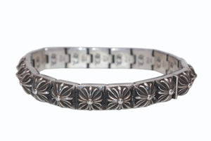CHROME HEARTS クロムハーツ PYRAMID PLS LNK 3/8 ピラミッド プラスリンク ブレスレット 重量約67.6g 19リンク シルバー925 美品 中古 4b012081