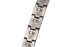 CHROME HEARTS クロムハーツ PYRAMID PLS LNK 3/8 ピラミッド プラスリンク ブレスレット 重量約67.6g 19リンク シルバー925 美品 中古 4b012081
