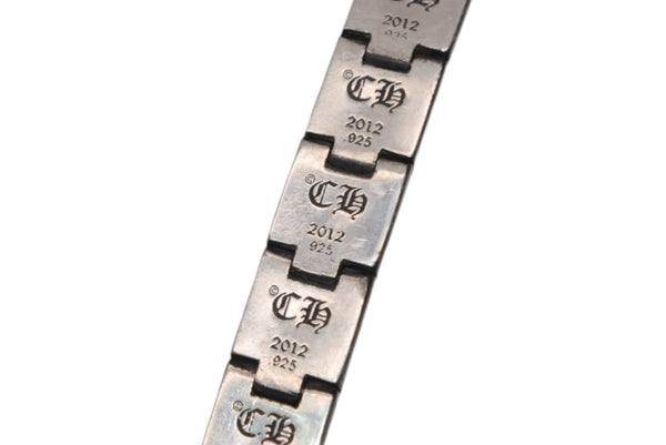 CHROME HEARTS クロムハーツ PYRAMID PLS LNK 3/8 ピラミッド プラスリンク ブレスレット 重量約67.6g 19リンク シルバー925 美品 中古 4b012081