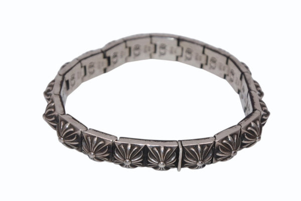 CHROME HEARTS クロムハーツ PYRAMID PLS LNK 3/8 ピラミッド プラスリンク ブレスレット 重量約67.6g 19リンク シルバー925 美品 中古 4b012081