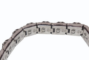 CHROME HEARTS クロムハーツ PYRAMID PLS LNK 3/8 ピラミッド プラスリンク ブレスレット 重量約67.6g 19リンク シルバー925 美品 中古 4b012081