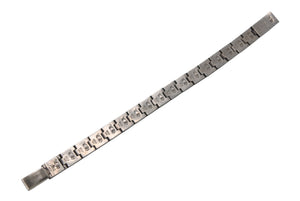 CHROME HEARTS クロムハーツ PYRAMID PLS LNK 3/8 ピラミッド プラスリンク ブレスレット 重量約67.6g 19リンク シルバー925 美品 中古 4b012081
