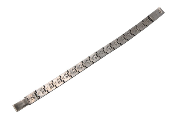 CHROME HEARTS クロムハーツ PYRAMID PLS LNK 3/8 ピラミッド プラスリンク ブレスレット 重量約67.6g 19リンク シルバー925 美品 中古 4b012081
