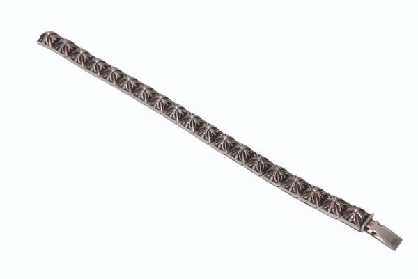 CHROME HEARTS クロムハーツ PYRAMID PLS LNK 3/8 ピラミッド プラスリンク ブレスレット 重量約67.6g 19リンク シルバー925 美品 中古 4b012081