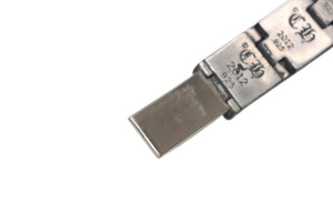 CHROME HEARTS クロムハーツ PYRAMID PLS LNK 3/8 ピラミッド プラスリンク ブレスレット 重量約67.6g 19リンク シルバー925 美品 中古 4b012081