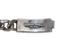 Load image into Gallery viewer, 極美品 CHROME HEARTS クロムハーツ ID FLORAL CRS フローラルクロス IDブレスレット 重量約110.8g クラシックチェーン 11リンク 中古 4b012082