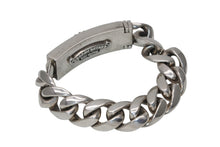 Load image into Gallery viewer, 極美品 CHROME HEARTS クロムハーツ ID FLORAL CRS フローラルクロス IDブレスレット 重量約110.8g クラシックチェーン 11リンク 中古 4b012082