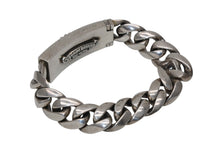 Load image into Gallery viewer, 極美品 CHROME HEARTS クロムハーツ ID FLORAL CRS フローラルクロス IDブレスレット 重量約121.4g クラシックチェーン 13リンク 中古 4b012083