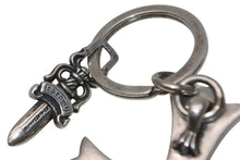 Load image into Gallery viewer, CHROME HEARTS クロムハーツ CH CRS LG &amp; No5 DGGR ラージクロス #5ダガー キーリング 重量約54.5g 美品 中古 4b012090
